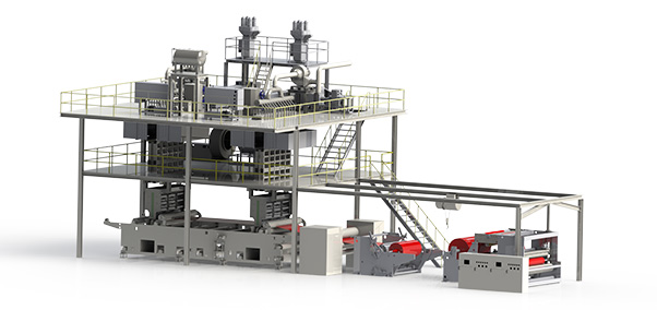 青島潤(rùn)聚祥機(jī)械有限公司官網(wǎng)，河南潤(rùn)聚祥新型材料有限公司，無(wú)紡布設(shè)備，無(wú)紡布機(jī)械，無(wú)紡布生產(chǎn)線(xiàn)，非織造布生產(chǎn)線(xiàn)，紡熔非織造布生產(chǎn)線(xiàn)，熔噴非織造布生產(chǎn)線(xiàn)